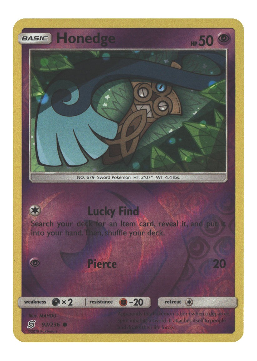 92/236 Honedge (92) Common Reverse Holofoil