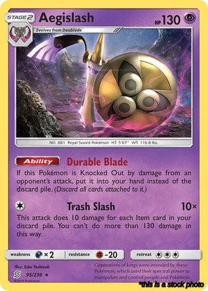 95/236 Aegislash Holo Rare Reverse Holofoil