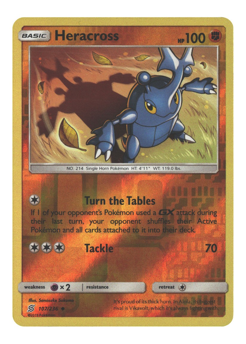 107/236 Heracross Uncommon Reverse Holofoil