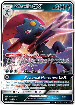 Ultra Rare Weavile GX [132/236 Lightly Played ]