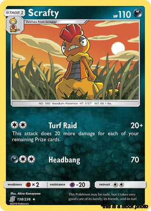138/236 Scrafty Rare Normal