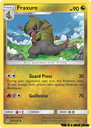 155/236 Fraxure Uncommon Reverse Holofoil