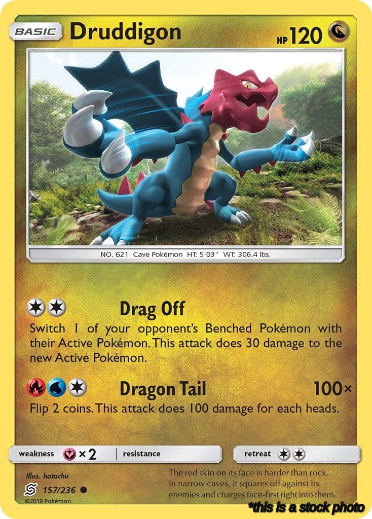 157/236 Druddigon Common Reverse Holofoil