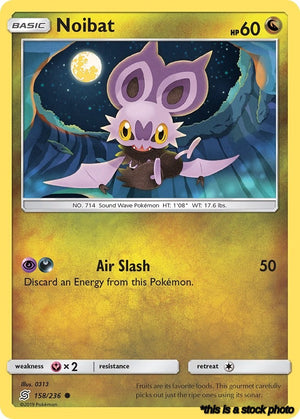 158/236 Noibat Common Reverse Holofoil