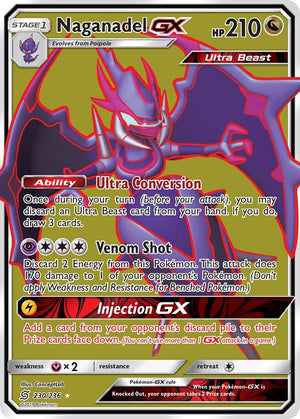 Ultra Rare Naganadel GX (Full Art) [230/236 Near Mint ]