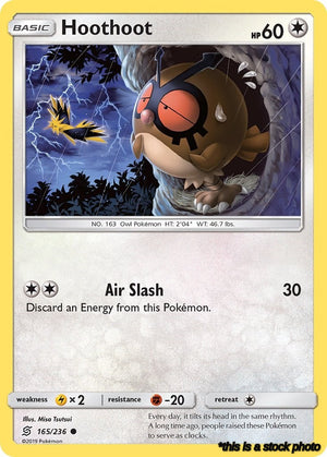 165/236 Hoothoot Common Reverse Holofoil