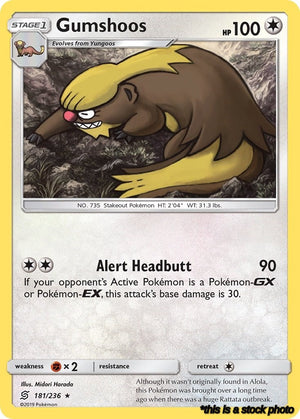 181/236 Gumshoos Rare Normal