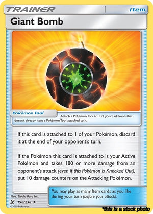 196/236 Giant Bomb Uncommon Reverse Holofoil
