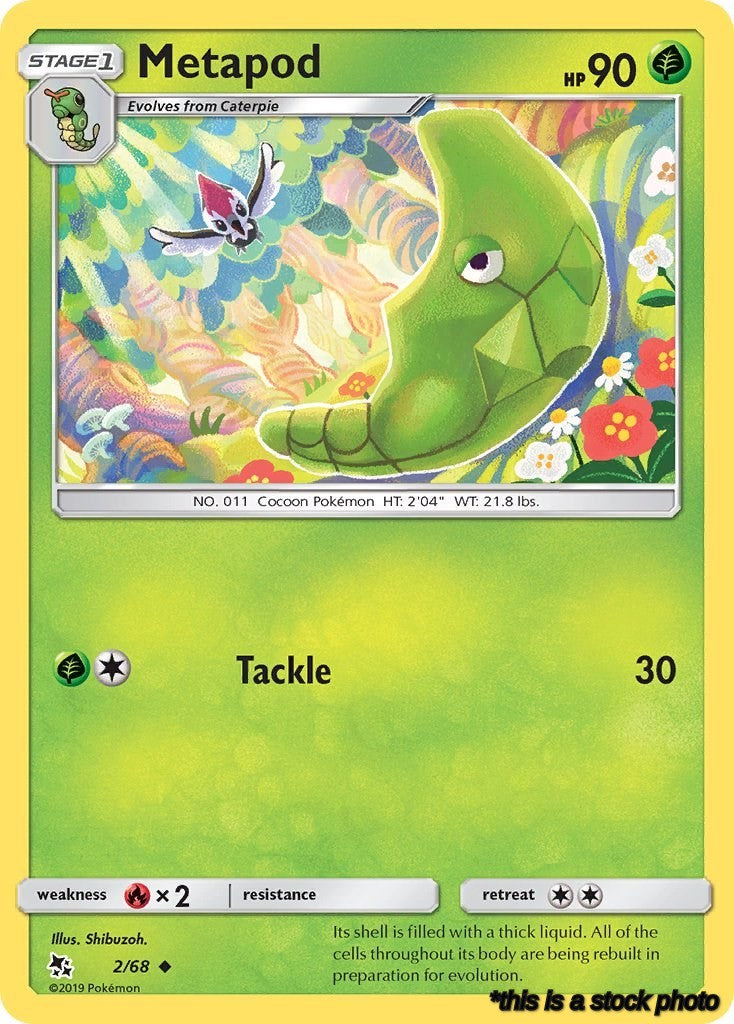 2/68 Metapod Uncommon Reverse Holofoil