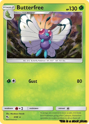 Normal Butterfree [3/68 Moderately Played ]