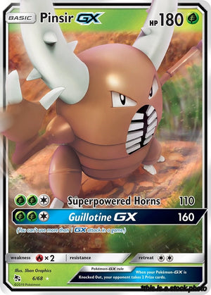 Ultra Rare Pinsir GX [6/68 Near Mint ]
