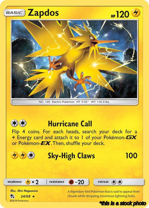 Holo Rare Zapdos [24/68 Lightly Played ]