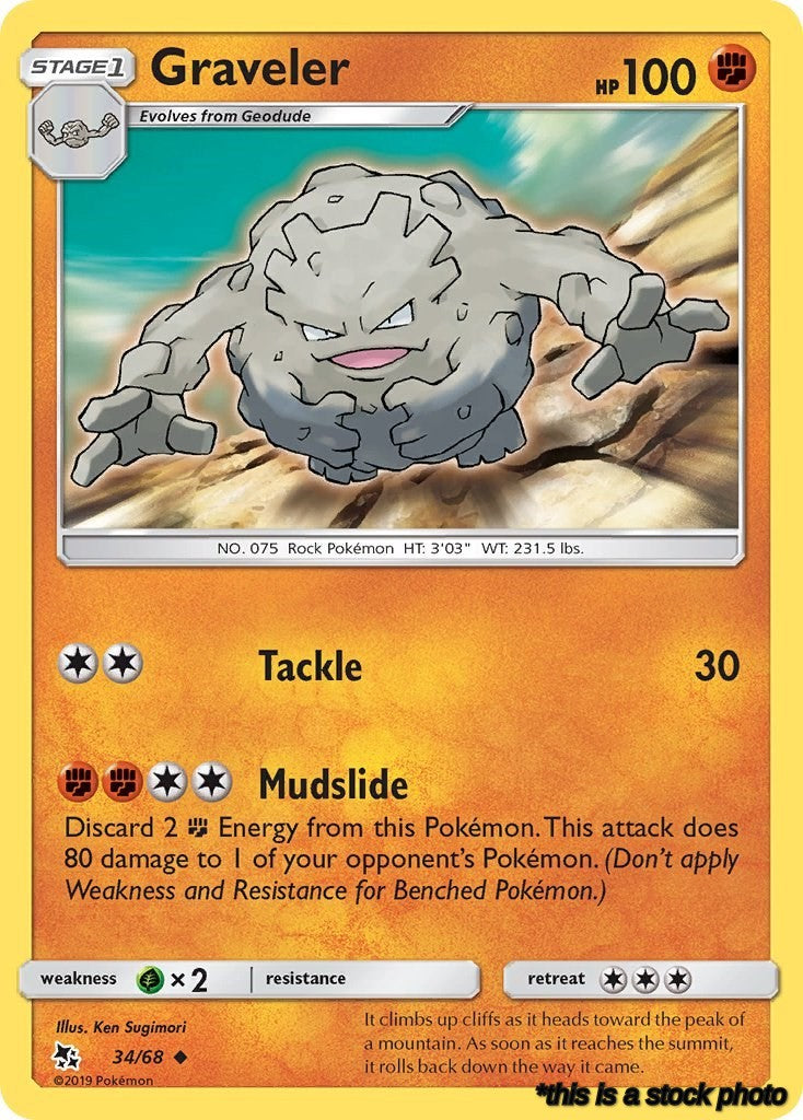 34/68 Graveler Uncommon Reverse Holofoil