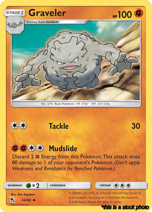 34/68 Graveler Uncommon Reverse Holofoil