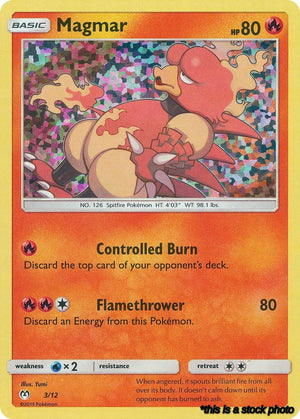 Holofoil Magmar - 3/12 [003/012 Heavily Played ]