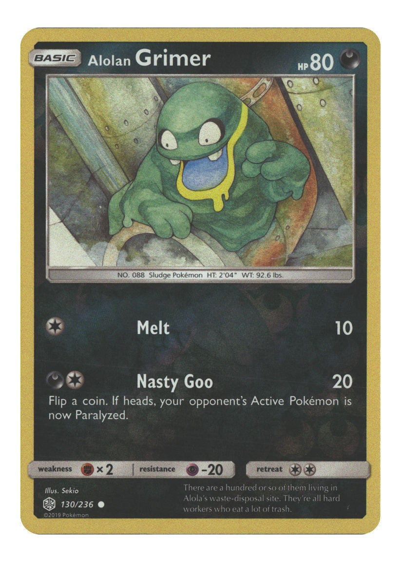 130/236 Alolan Grimer Common Reverse Holofoil