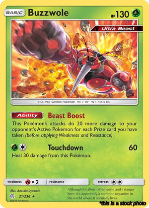 Holofoil Buzzwole [21/236 Near Mint ]