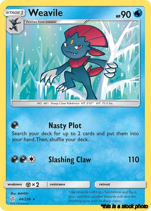 44/236 Weavile Rare Reverse Holofoil