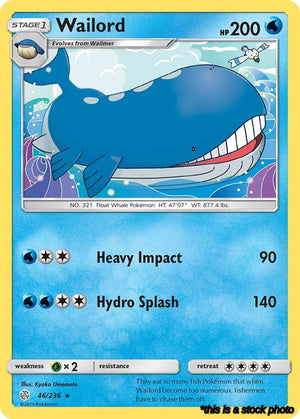 46/236 Wailord Rare Reverse Holofoil