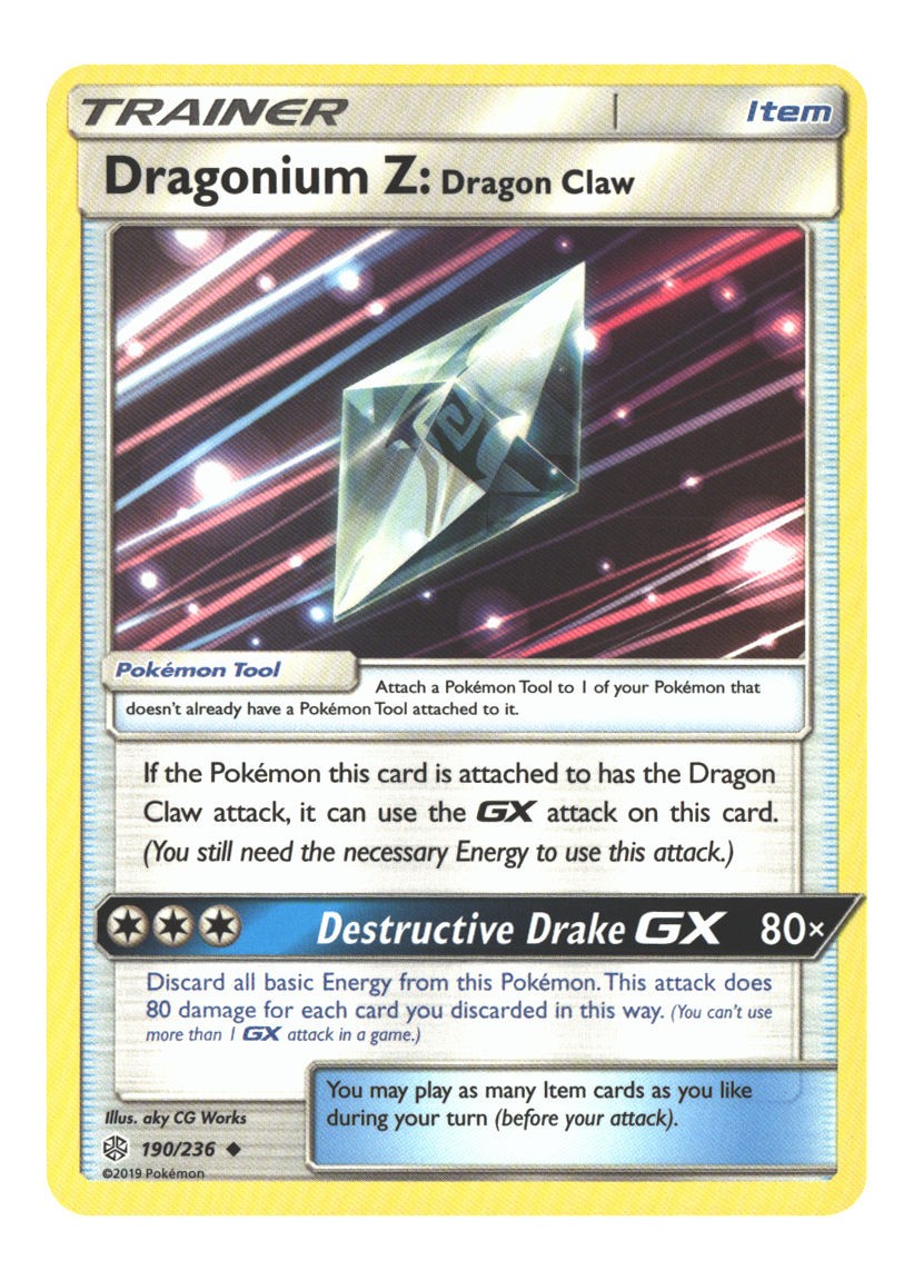190/236 Dragonium Z: Dragon Claw Uncommon Normal