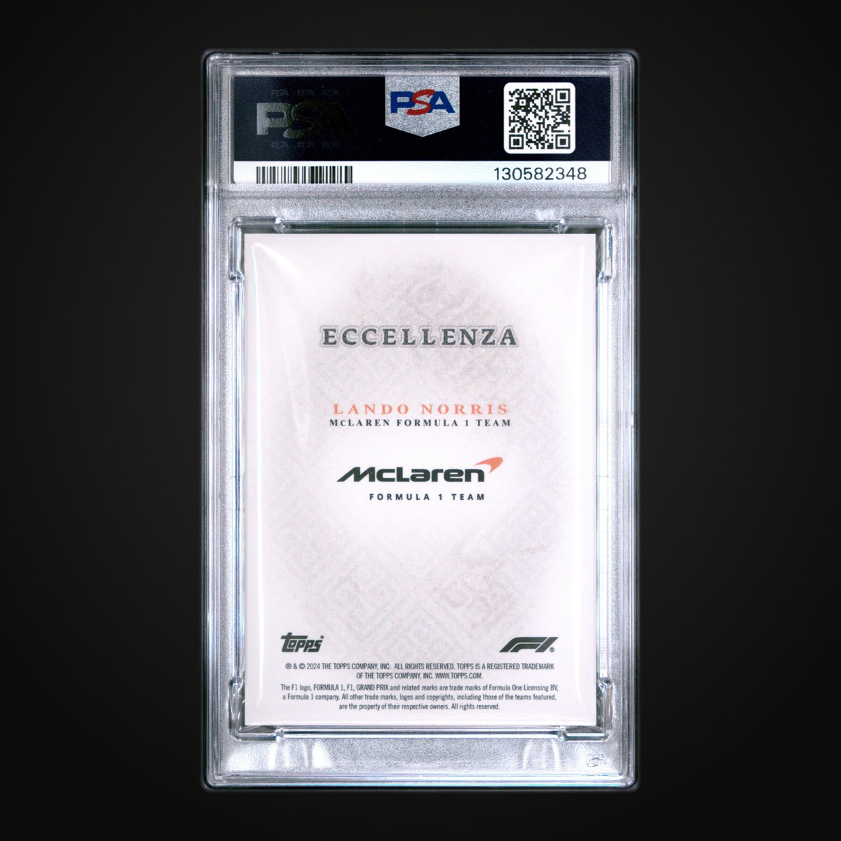 2024 Topps Eccellenza F1 Lando Norris PSA 10 GEM MT