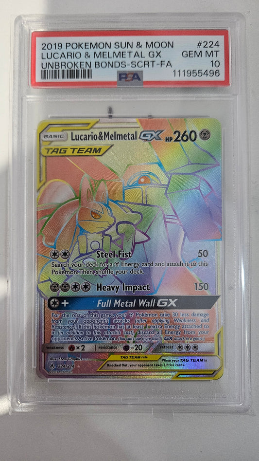 PSA 10 Lucario & Melmetal GX - 224 [224/214 Gem Mint]