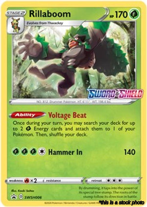 SWSH006 Rillaboom (Prerelease) Promo Holofoil