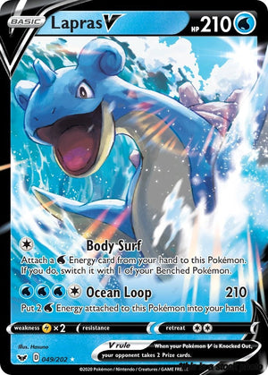 Holofoil Lapras V [049/202 Near Mint ]