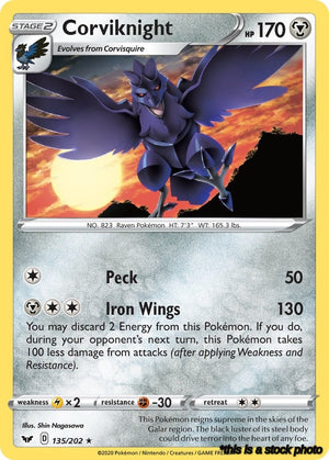 Normal Corviknight [135/202 Near Mint ]
