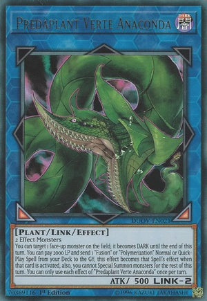 1st Edition Predaplant Verte Anaconda [DUOV-EN021 Near Mint] Ultra Rare