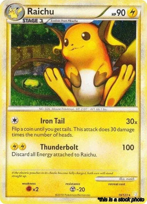 010/123 Raichu (Cracked Ice Holo) Holo Rare Holofoil