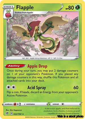 022/192 Flapple Holo Rare Holofoil