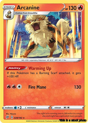 Normal Arcanine [028/192 Near Mint ]