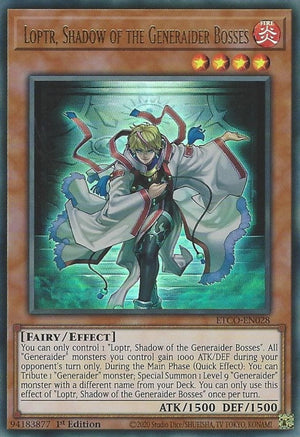 1st Edition Loptr, Shadow of the Generaider Bosses [ETCO-EN028 Near Mint] Ultra Rare