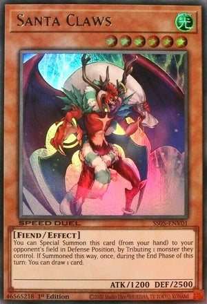 1st Edition Santa Claws [SS05-ENV01 Near Mint] Ultra Rare