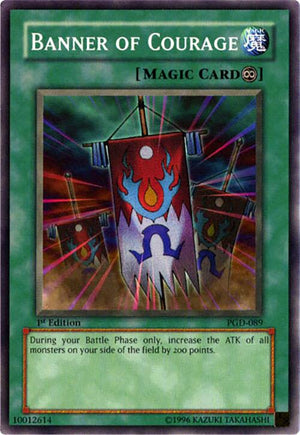 1st Edition Banner of Courage [PGD-089 Lightly Played] Common / Short Print