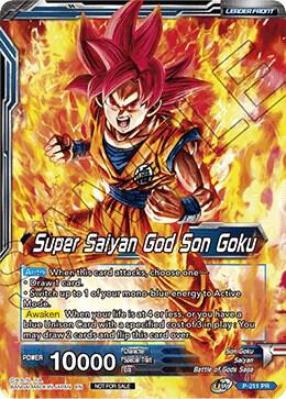 Super Saiyan God Son Goku // SSGSS Son Goku, Soul Striker Reborn (Gold Stamped) (Back)