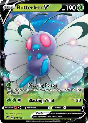001/189 Butterfree V Ultra Rare Holofoil