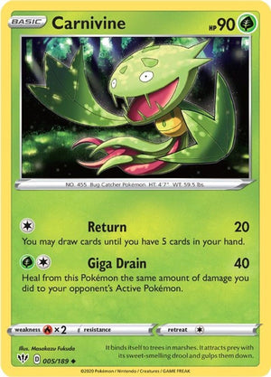 Uncommon Carnivine [005/189 Lightly Played ]