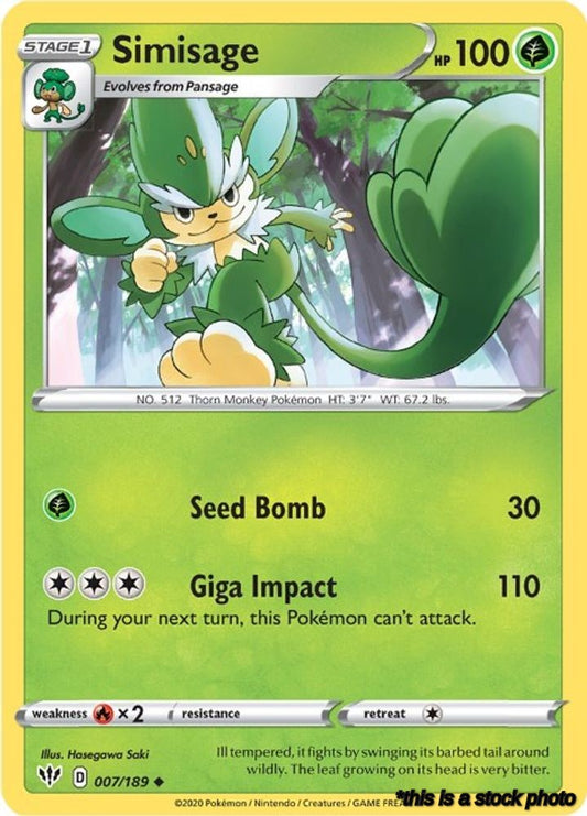 Uncommon Simisage [007/189 Near Mint ]