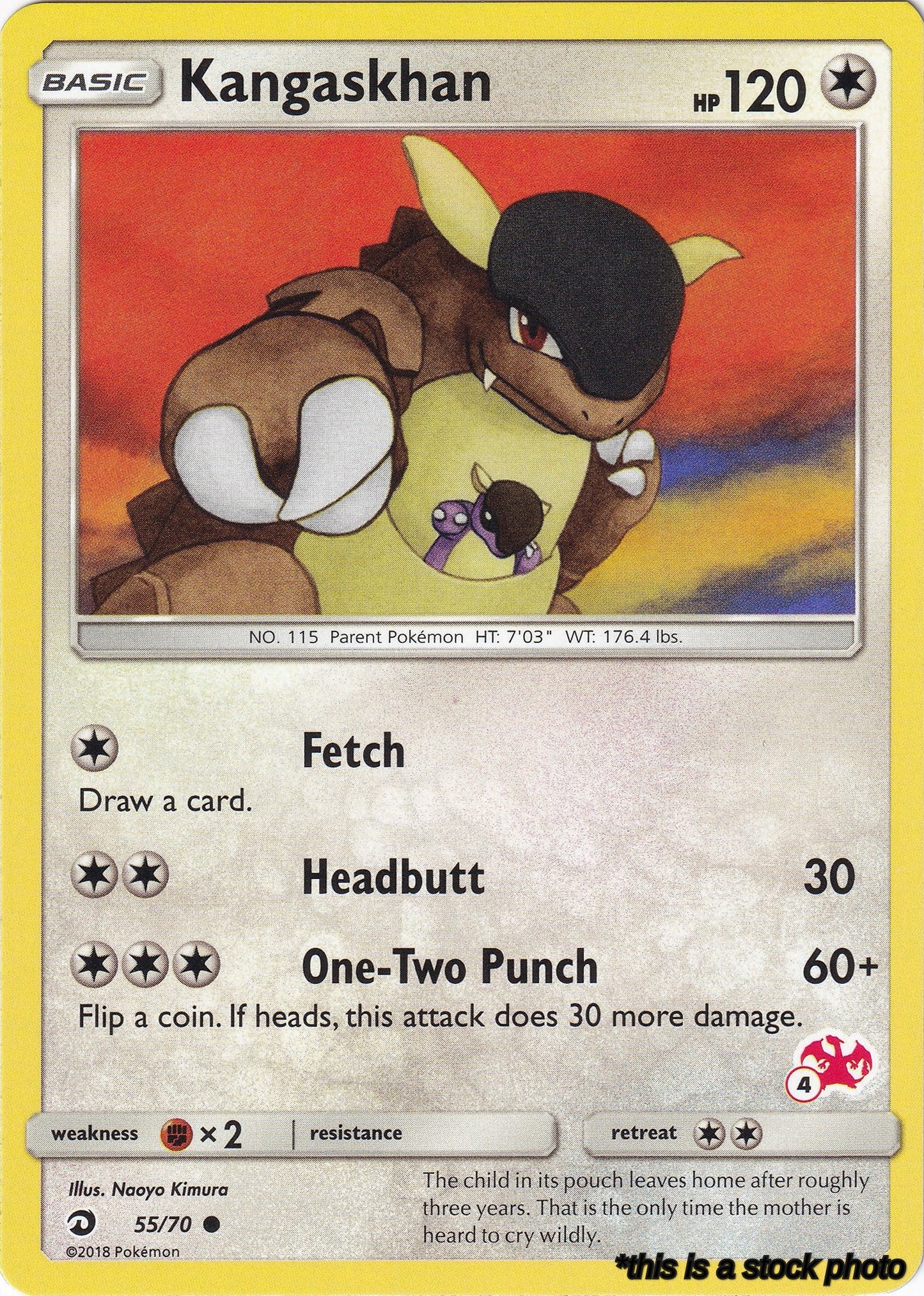 Kangaskhan - 55/70 (#4 Charizard Stamped)