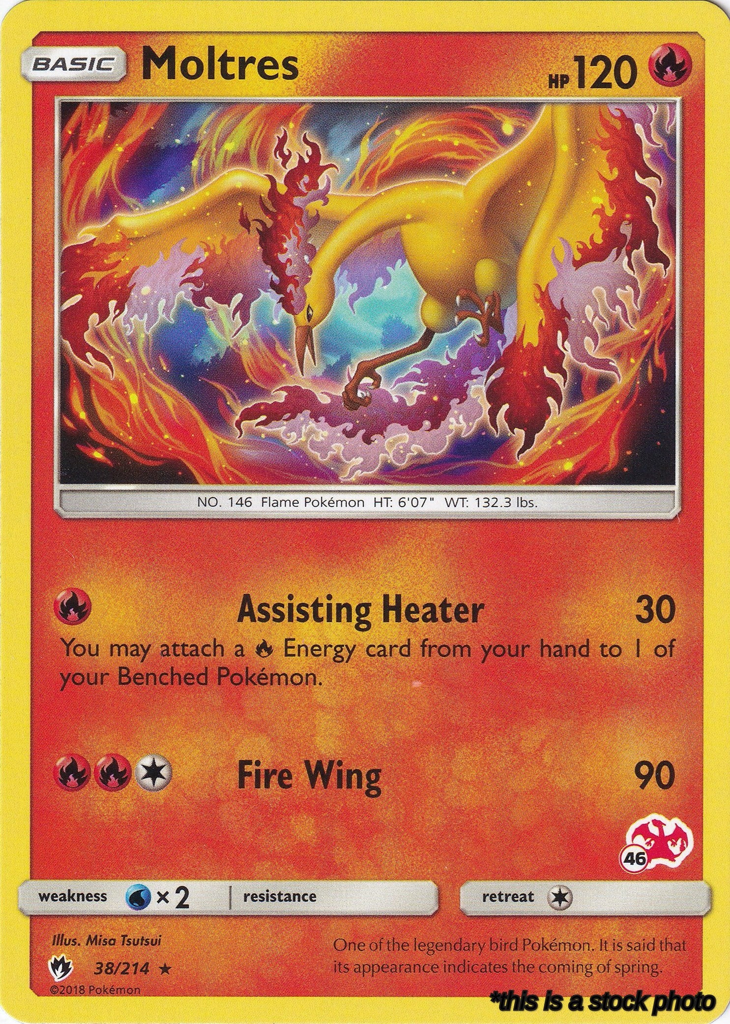 Moltres - 38/214 (#46 Charizard Stamped)
