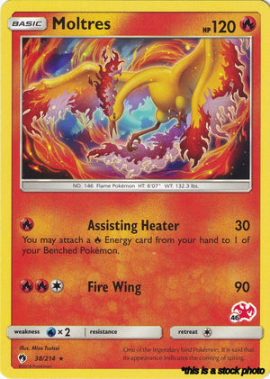 Normal Moltres - 38/214 (#46 Charizard Stamped) [038/214 Near Mint ]