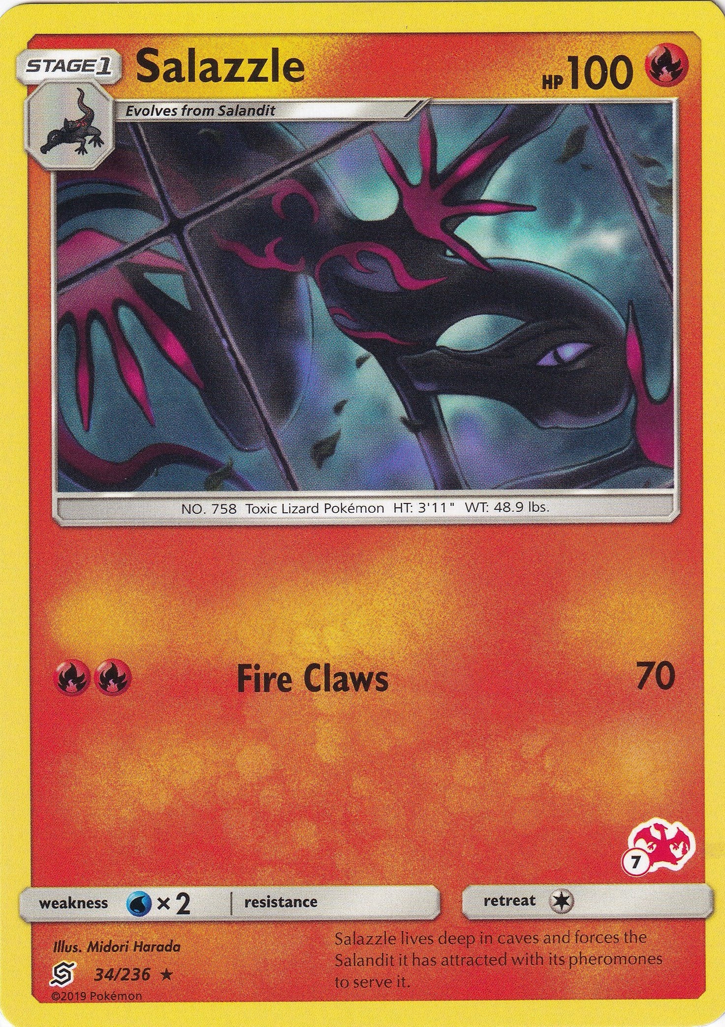 Salazzle - 34/236 (#7 Charizard Stamped)
