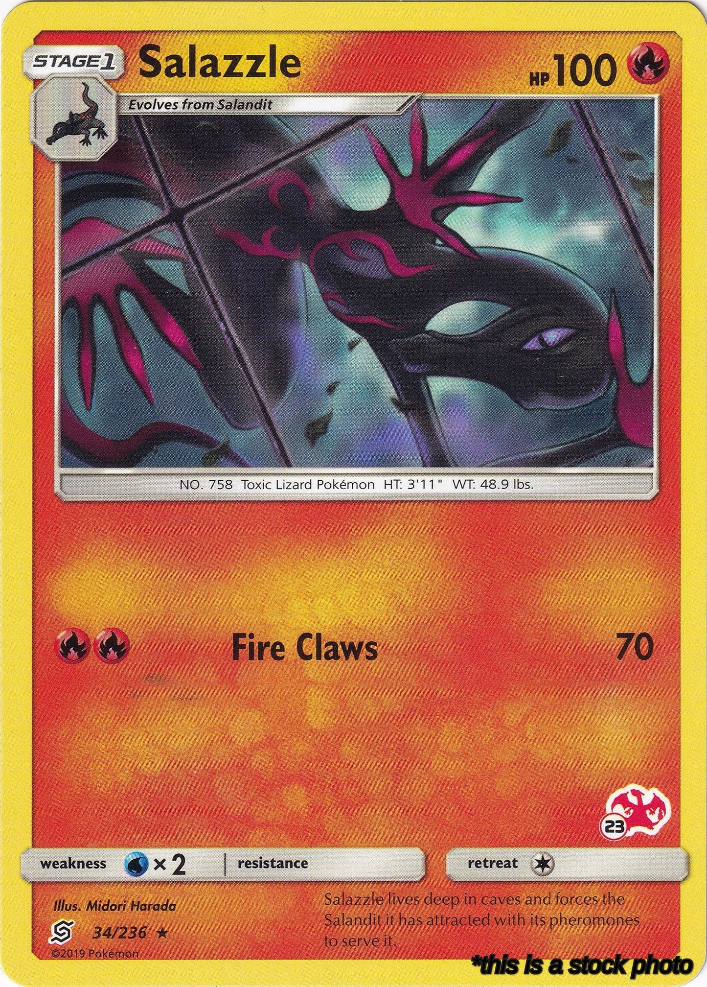 Salazzle - 34/236 (#23 Charizard Stamped)