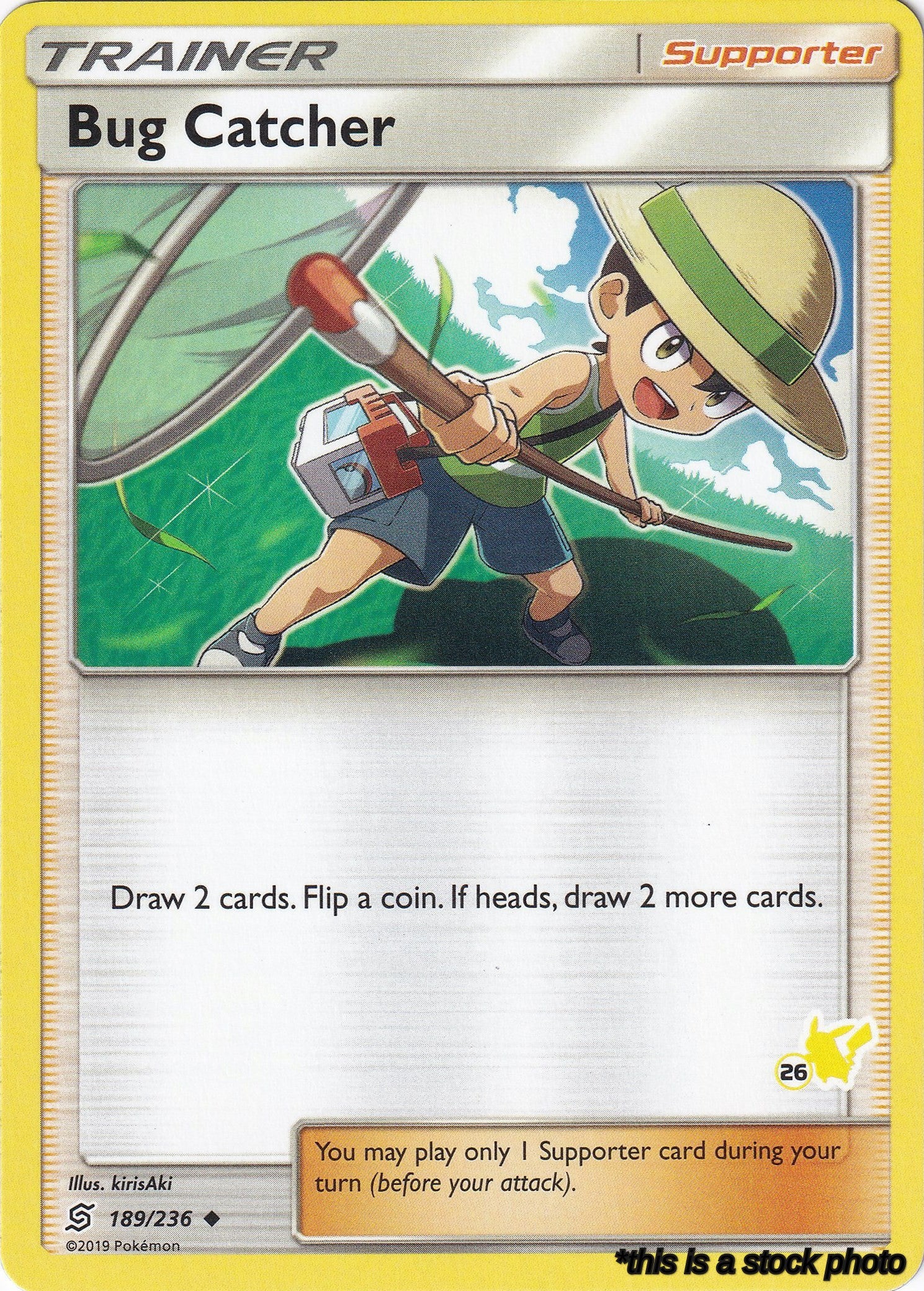 Bug Catcher - 189/236 (#26 Pikachu Stamped)