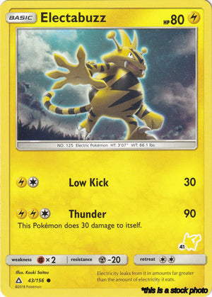 Promo Electabuzz - 43/156 (#41 Pikachu Stamped) [043/156 Lightly Played ]