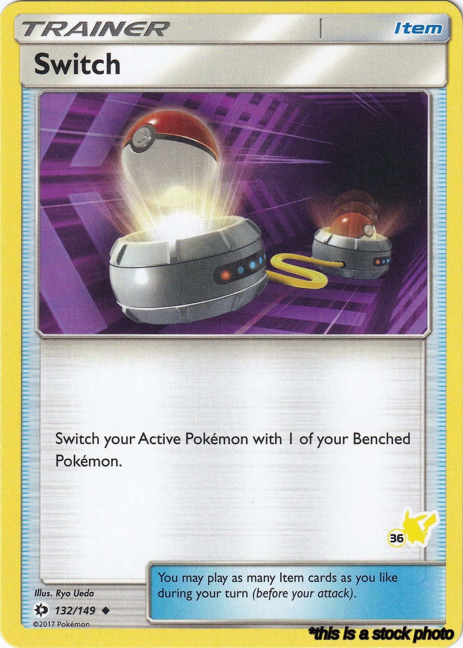Promo Switch - 132/149 (#36 Pikachu Stamped) [132/149 Heavily Played ]