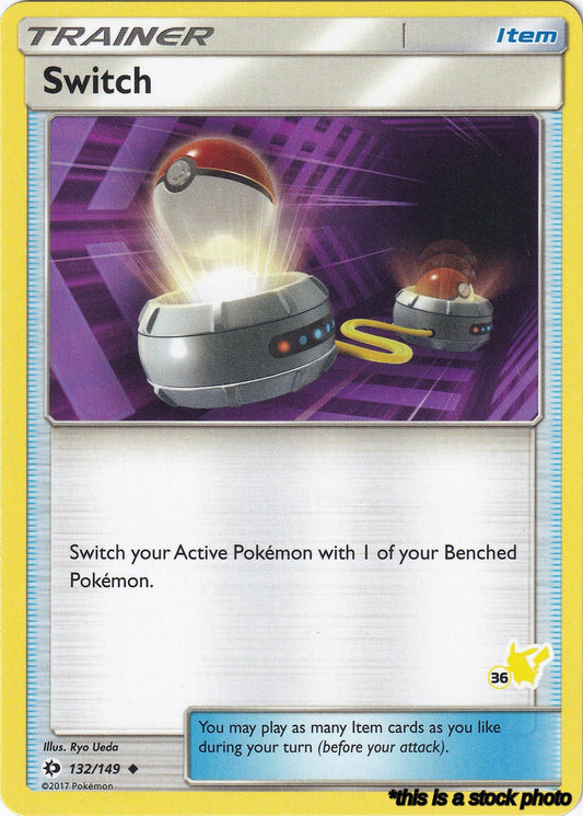 Promo Switch - 132/149 (#36 Pikachu Stamped) [132/149 Heavily Played ]