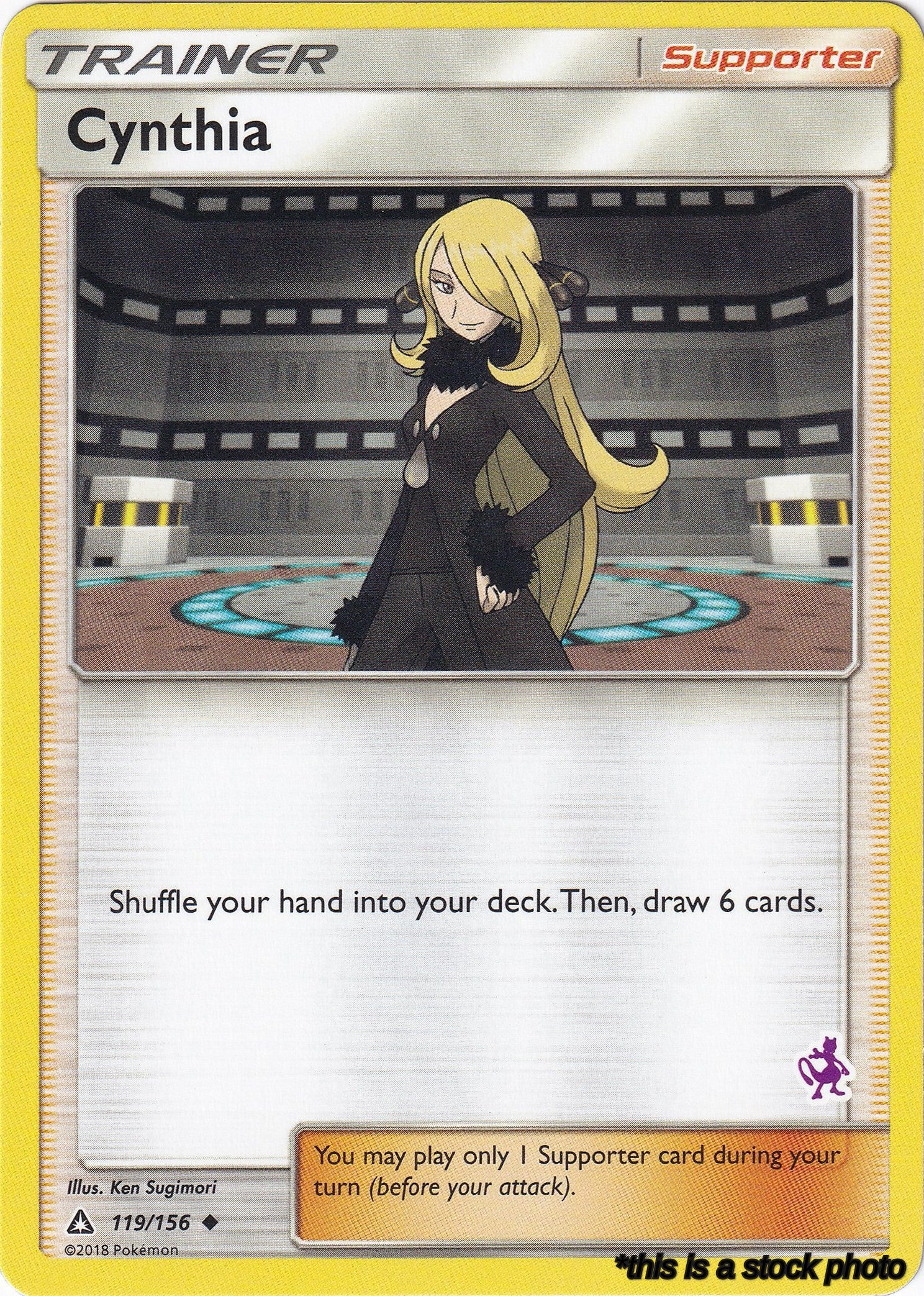 Promo Cynthia - 119/156 (Mewtwo Stamped) [119/156 Heavily Played ]